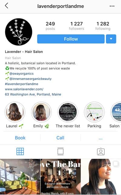 Instagram bio for hair salon