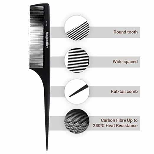 Professional rattail comb