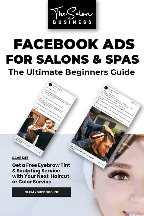 Facebook and Instagram ads for hair salon, spa, and beauty salon. Salon marketing ideas.