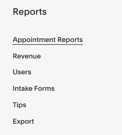 Acuity business reporting options
