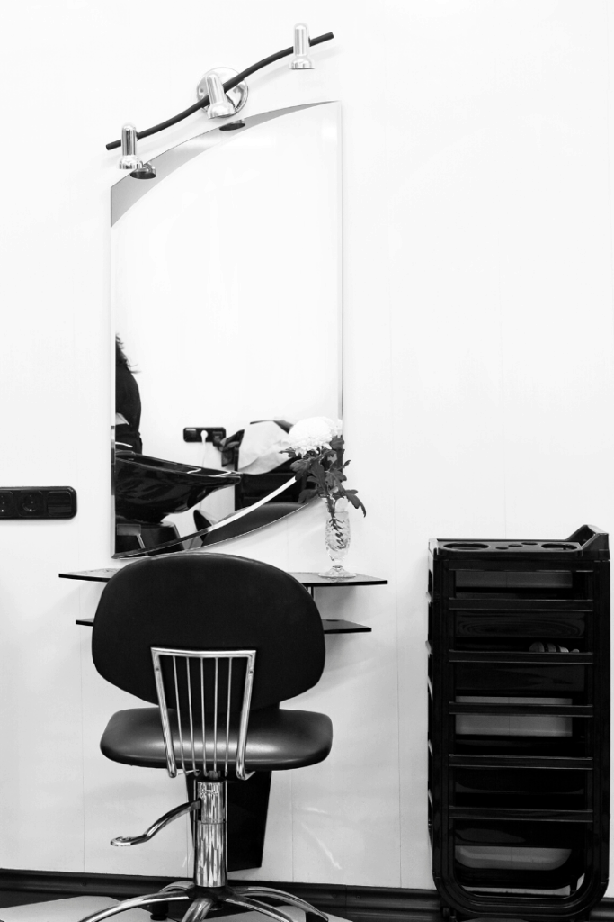 salon styling station design