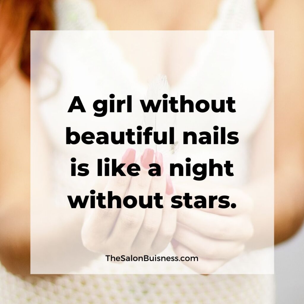 Inspirational quotes about beautiful nails - woman with red nails