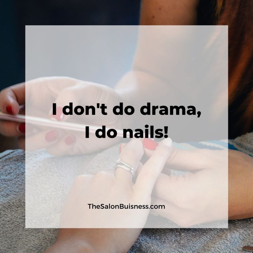 Red hails - manicure - funny nail quote