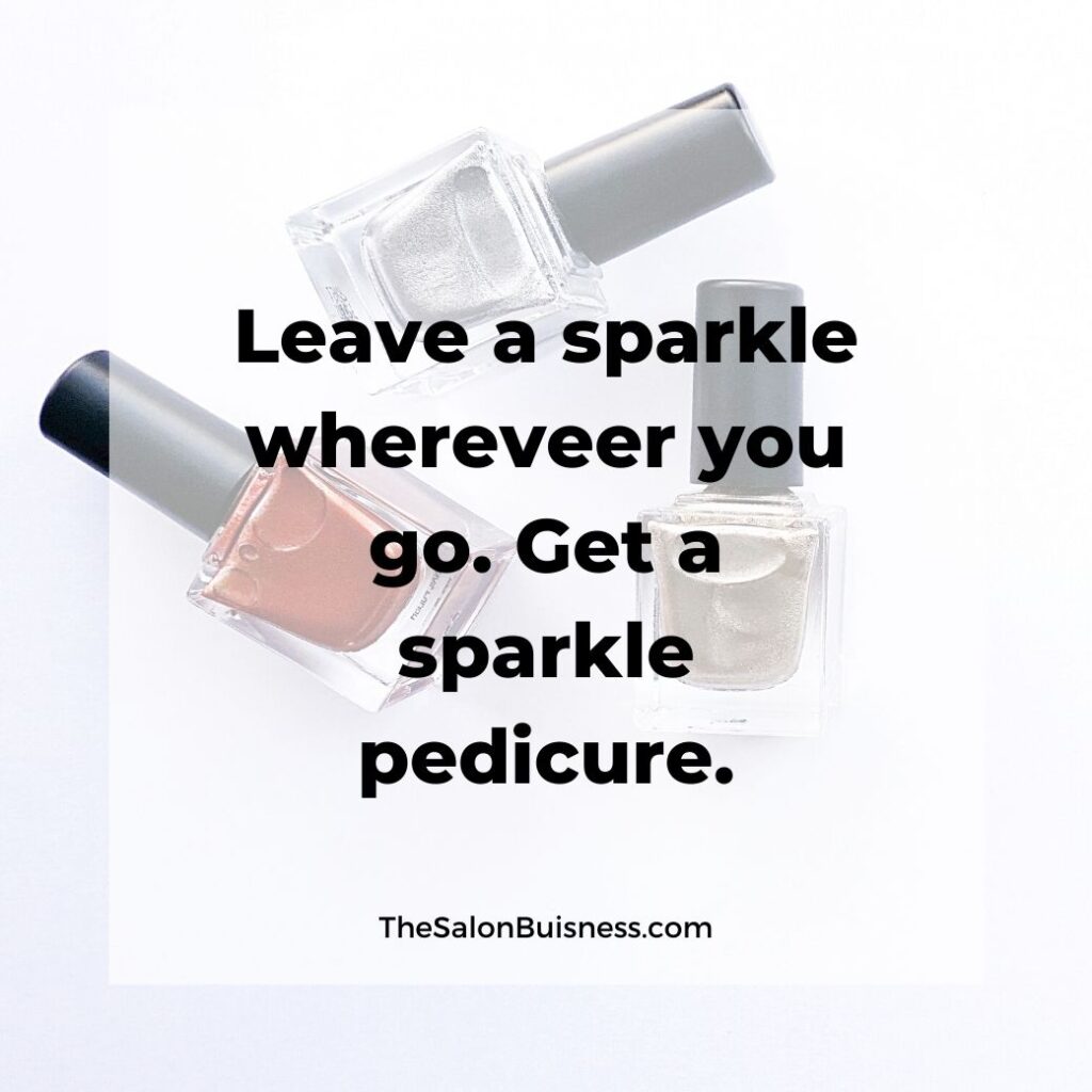 Sparkle pedicure - red, silver, & gold nail polish bottles