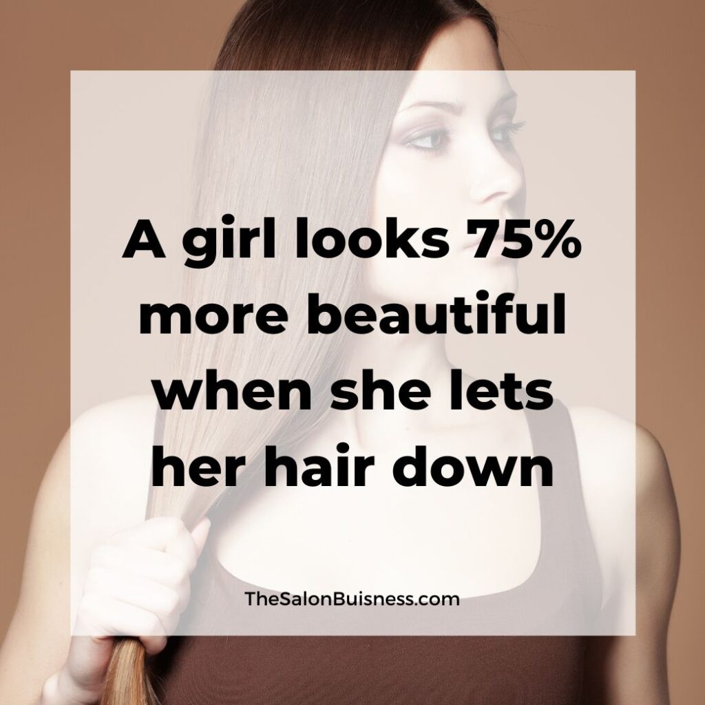 beautiful girls hair quotes & saying  -  woman with long brown hair in brown tanktop
