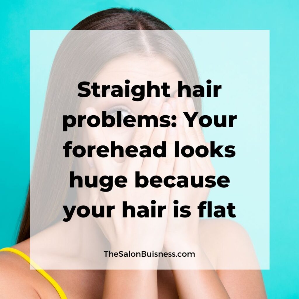 funny straight hair quotes  -  woman with straight brown hair covering face with hands