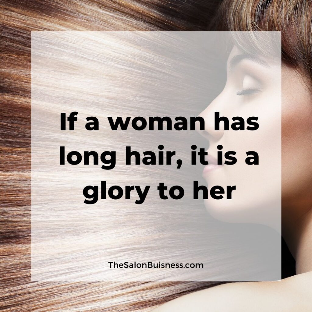 long hair quotes  - woman with long brown hair