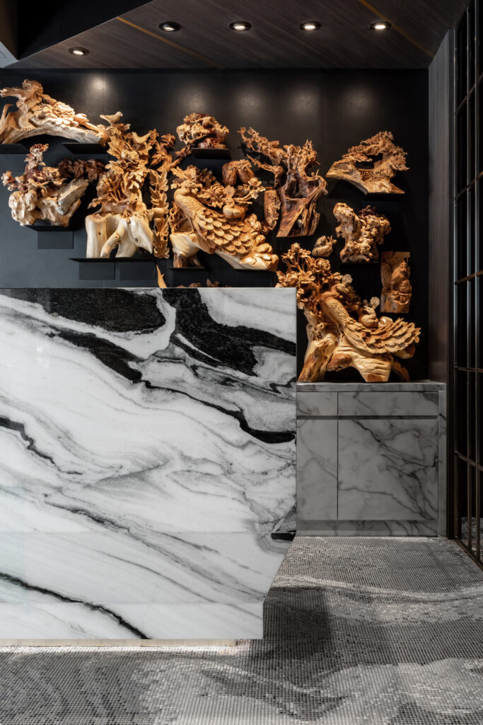 Marble salon reception