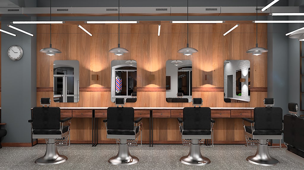 Hair Salon Simple Barber Shop Design Ideas Small Barber Shop Interior Design Novocom Top