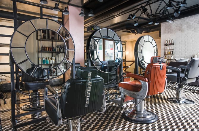 Speakeasy Style Barbershop Interior - Modern Barber