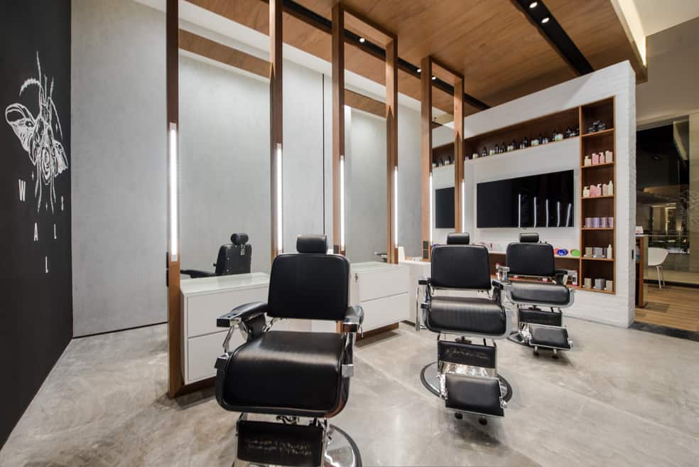 Modern Barber Shop Interior