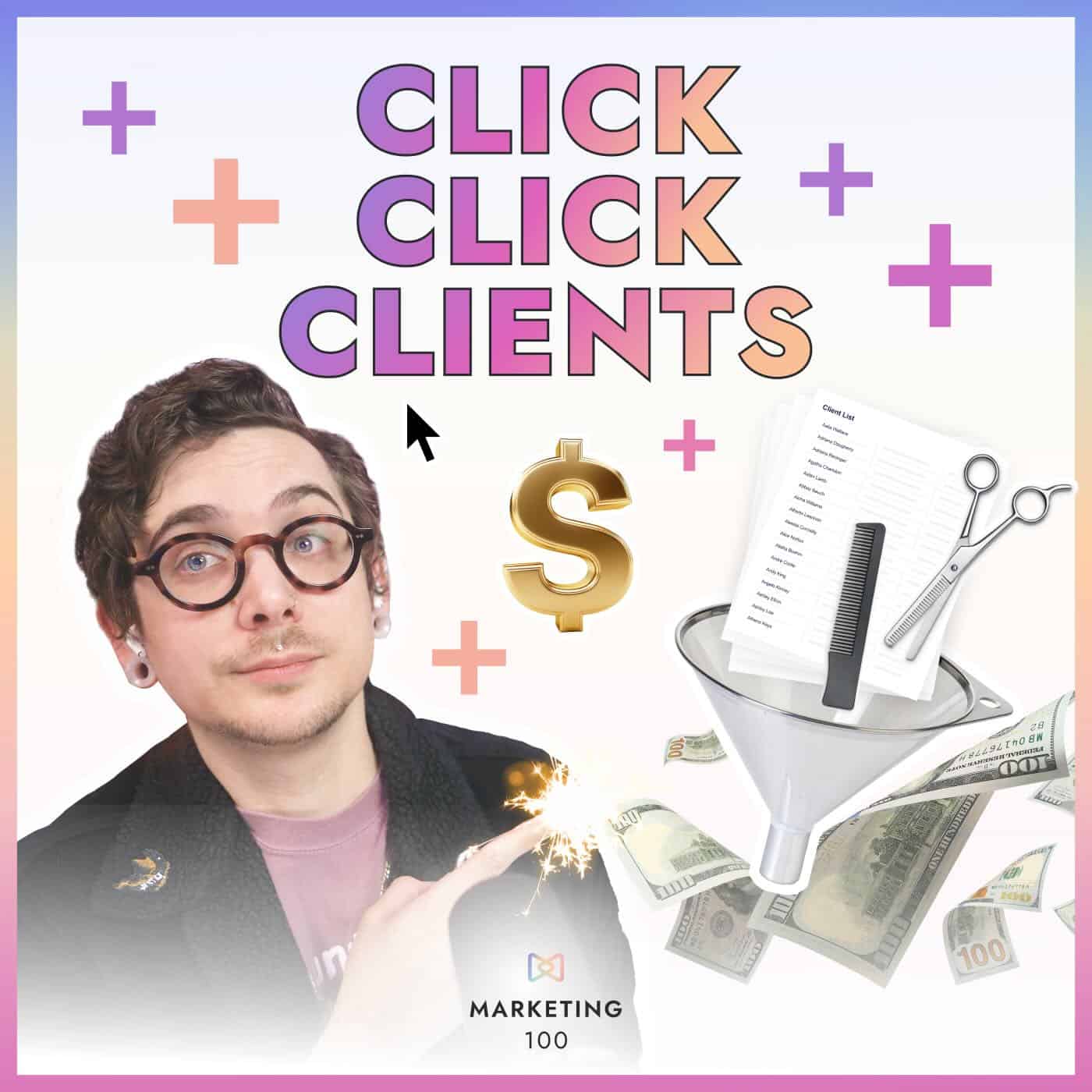 Image with the caption: click, click, clients