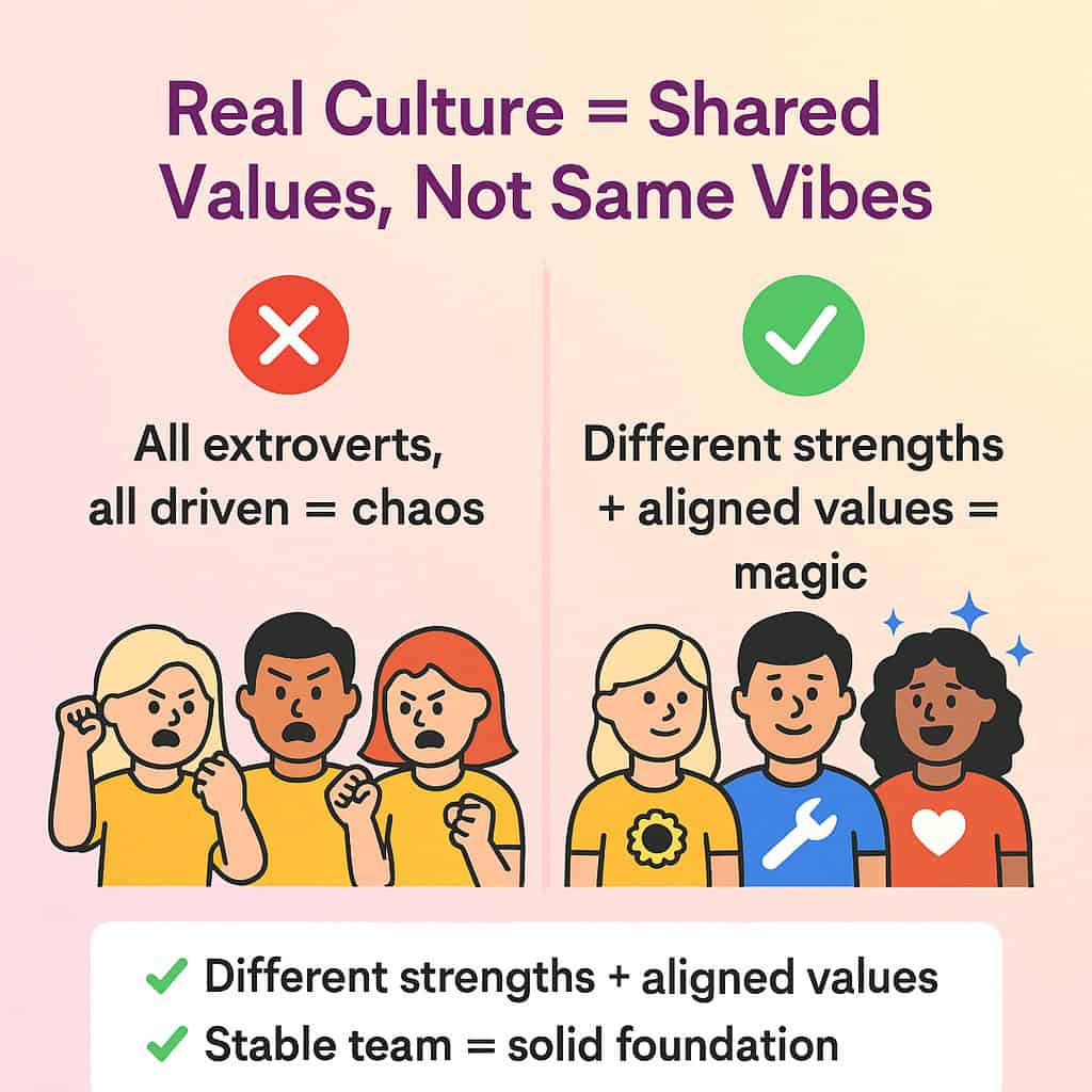 Real culture = shared values, Not same vibes