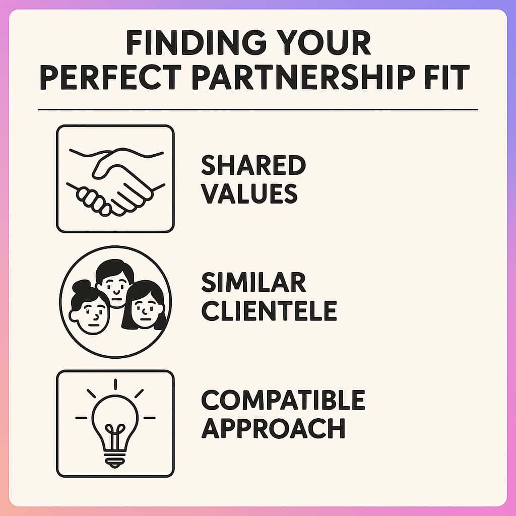Infographic with the title: Finding your perfect partnership fit.