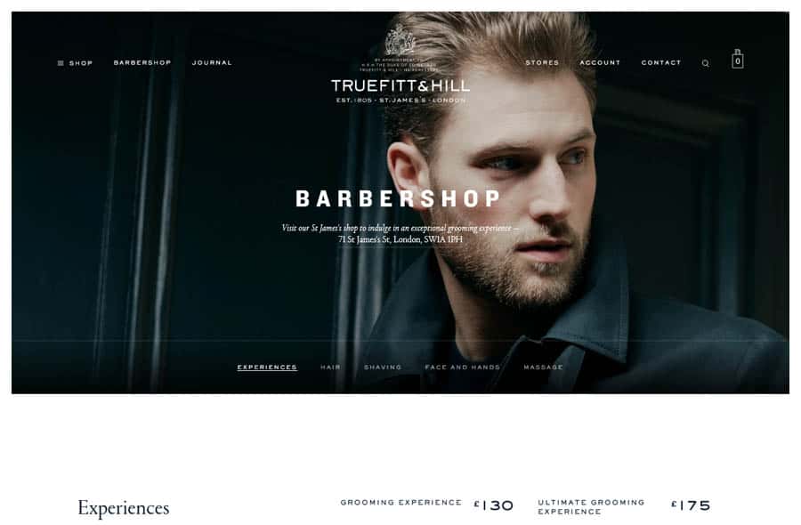 Website: Truefitt&Hill Barbershop