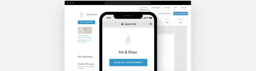 Square appointments screenshot