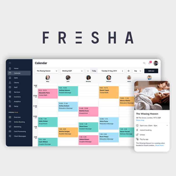 Fresha salon software app