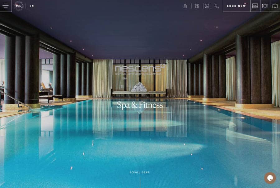 Spa website design La Réserve Geneva