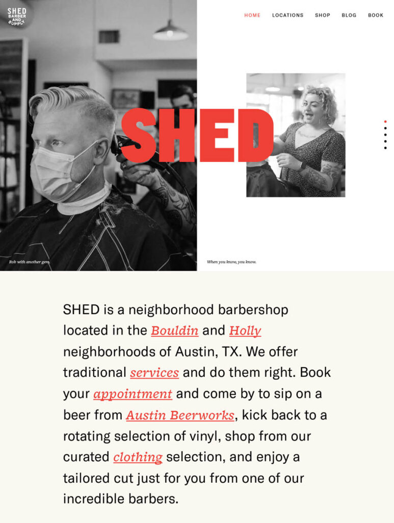 Website: SHED Barber and Supply