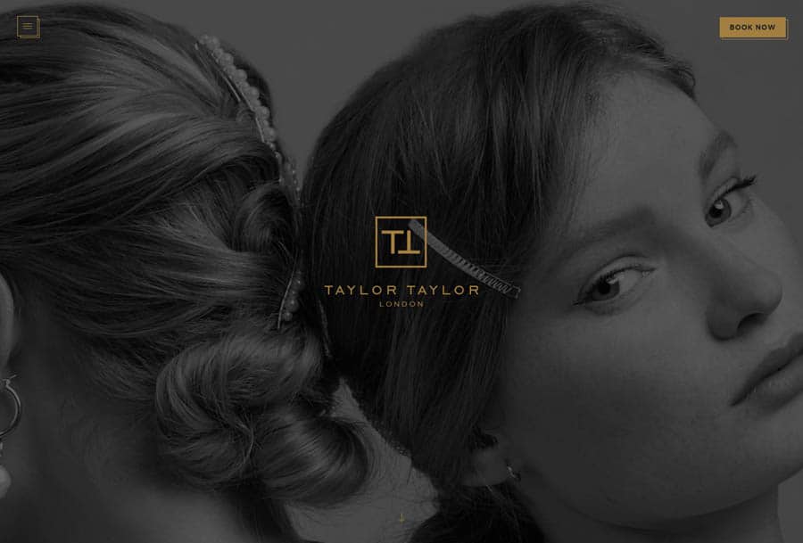 Taylor & Taylor - Hair salon website design example