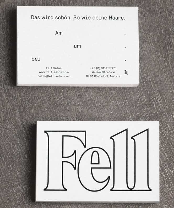 Cool salon business card design