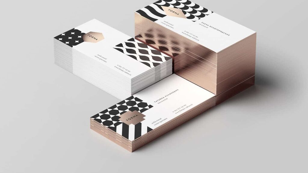 Elegant hair stylist business cards