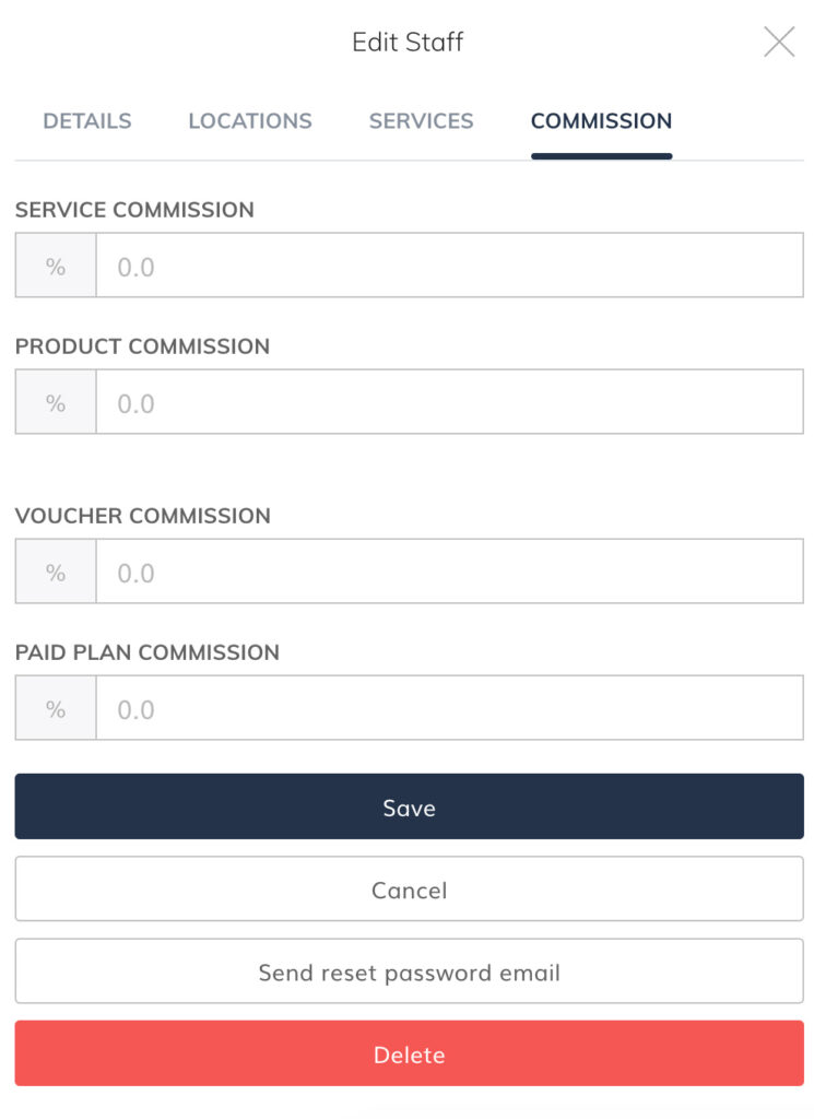 Setup salon staff commission in Fresha