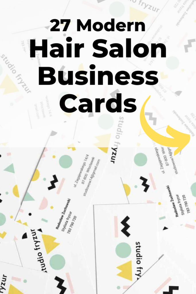 Hair salon business cards