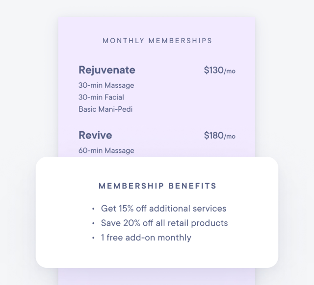 Mangomint memberships feature