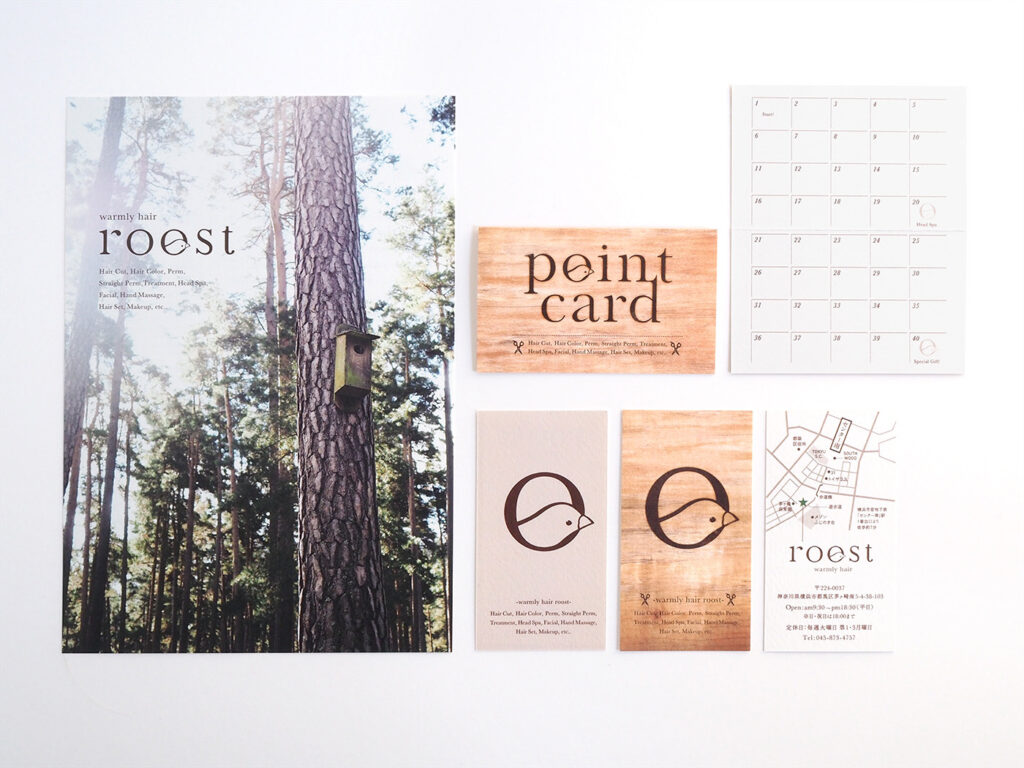 roost hair salon branding ideas