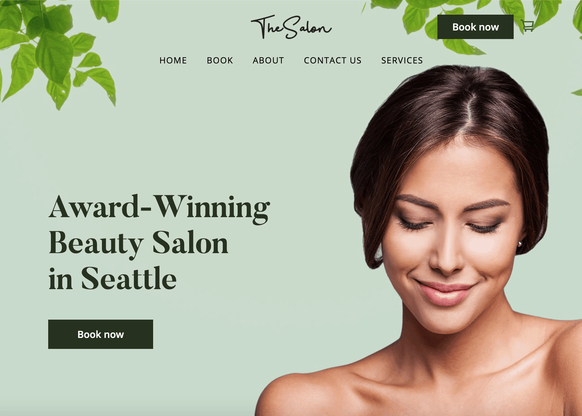 Square online store website example for salon
